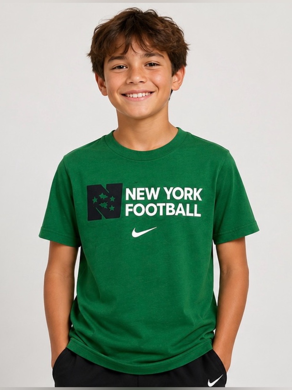 Nike Kids Green New York Football Graphic Tee